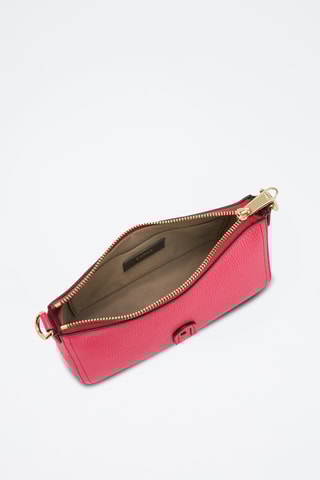 Sac bandoulière en cuir de veau Atena - Rose