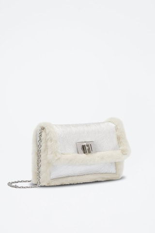 Sac bandoulière en fourrure de mouton et cuir 1927 - Argenté