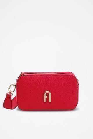 Sac bandoulière en cuir de veau Mini Primula - Rouge