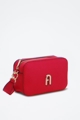 Sac bandoulière en cuir de veau Mini Primula - Rouge