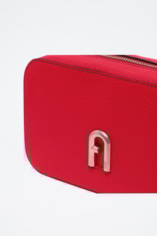 Sac bandoulière en cuir de veau Mini Primula - Rouge