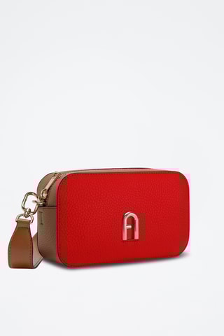 Sac bandoulière en cuir de veau Mini Primula - Rouge
