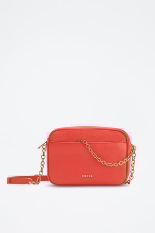 Sac bandoulière en cuir de veau Mini Aster - Rouge