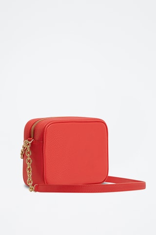Sac bandoulière en cuir de veau Mini Aster - Rouge