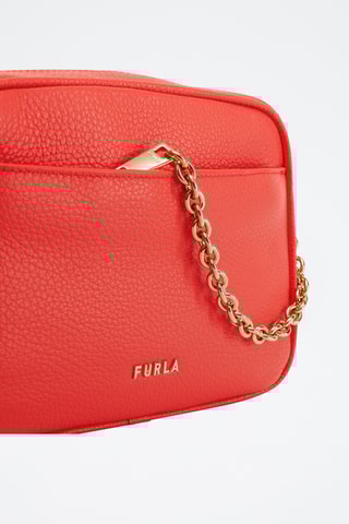 Sac bandoulière en cuir de veau Mini Aster - Rouge