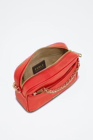 Sac bandoulière en cuir de veau Mini Aster - Rouge