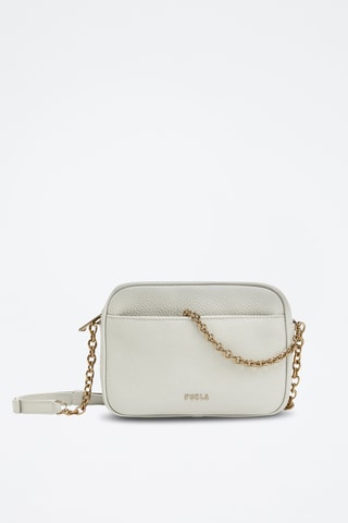 Sac bandoulière en cuir de veau Mini Aster - Ecru
