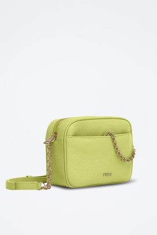 Sac bandoulière en cuir de veau Mini Aster - Vert citron