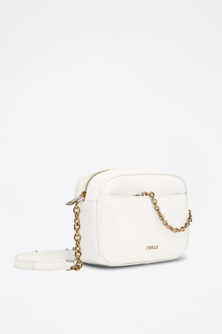 Sac bandoulière en cuir de veau Mini Aster - Blanc