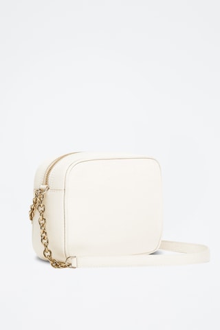 Sac bandoulière en cuir de veau Mini Aster - Blanc