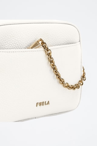 Sac bandoulière en cuir de veau Mini Aster - Blanc