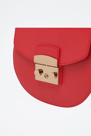 Sac bandoulière en cuir Mini Metropolis - Rouge