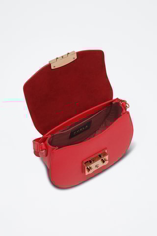 Sac bandoulière en cuir Mini Metropolis - Rouge