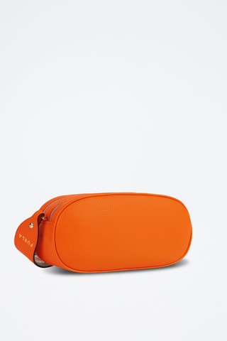 Sac bandoulière en cuir de veau S Real - Orange