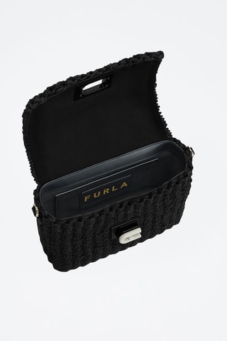 Sac bandoulière en paille 1927 Soft Mini - Noir