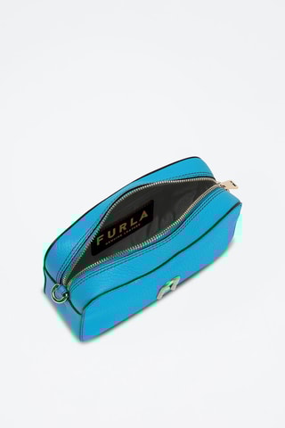 Sac bandoulière en cuir de veau Primula Mini - Bleu clair