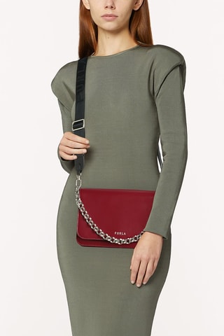 Sac bandoulière en cuir de veau Splendidas S - Bordeaux