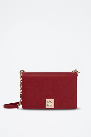 Sac bandoulière en cuir de veau Mini Paloma - Bordeaux