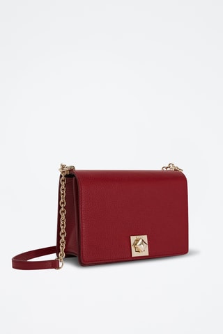 Sac bandoulière en cuir de veau Mini Paloma - Bordeaux
