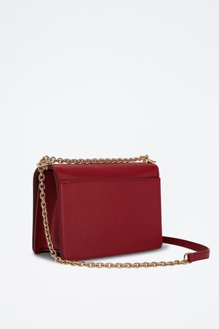 Sac bandoulière en cuir de veau Mini Paloma - Bordeaux