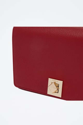 Sac bandoulière en cuir de veau Mini Paloma - Bordeaux