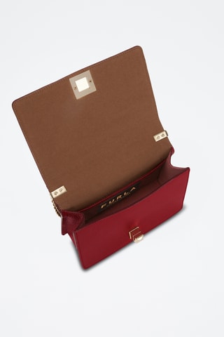 Sac bandoulière en cuir de veau Mini Paloma - Bordeaux