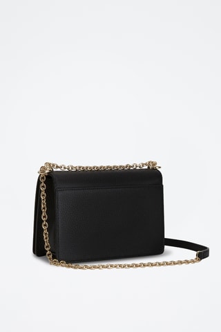 Sac bandoulière en cuir de veau Mini Paloma - Noir