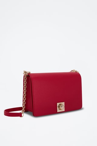 Sac bandoulière en cuir de veau Mini Paloma - Rouge