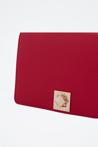 Sac bandoulière en cuir de veau Mini Paloma - Rouge