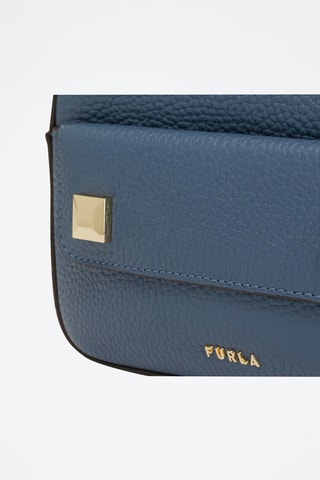 Sac bandoulière en cuir de veau Mini Afrodite - Bleu cobalt