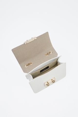 Sac bandoulière en cuir de veau Mini Bella - Blanc