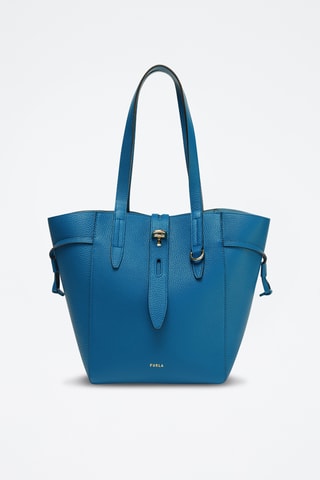 Cabas en cuir de veau Net M - Turquoise