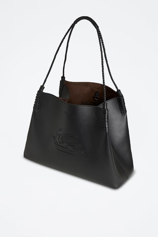 Cabas et pochette en cuir - Noir