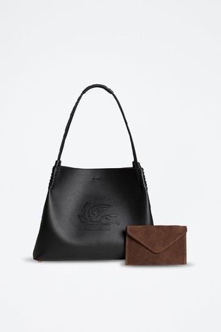 Cabas et pochette en cuir - Noir
