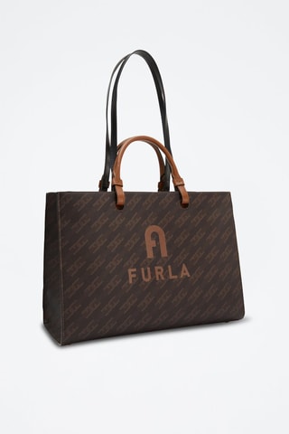 Cabas en cuir Varsity - Marron