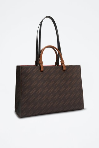 Cabas en cuir Varsity - Marron