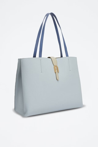 Cabas en cuir Sofia - Bleu