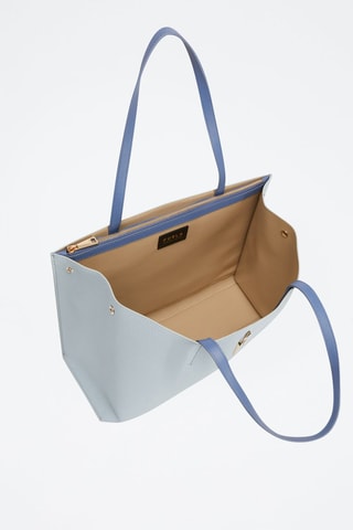Cabas en cuir Sofia - Bleu