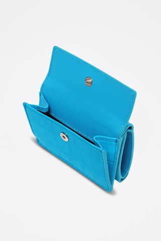 Portefeuille en cuir Babylon - Turquoise