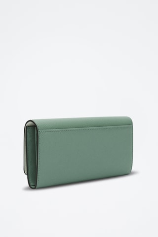 Compagnon en cuir Camelia - Vert d’eau