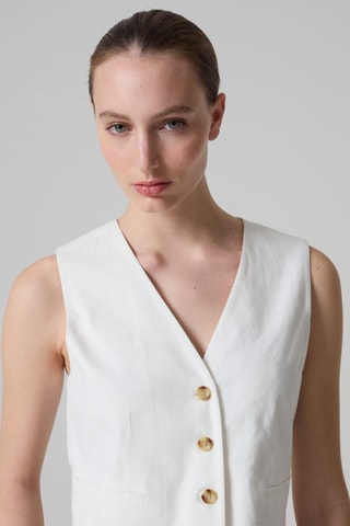Gilet en lin - Blanc