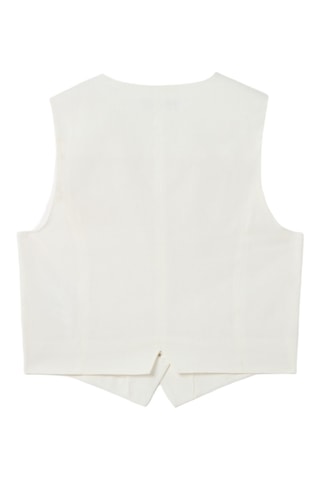 Gilet en lin - Blanc