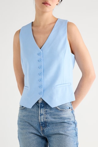 Gilet de costume en lin - Ciel