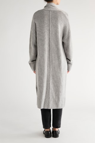 Gilet long en laine et cachemire - Gris chiné