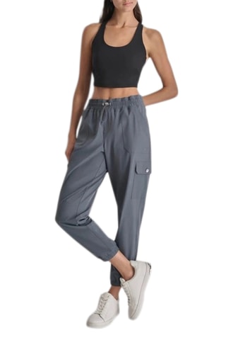 Pantalon cargo taille haute - Gris foncé