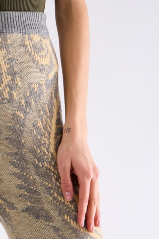 Pantalon en laine - Moutarde et gris