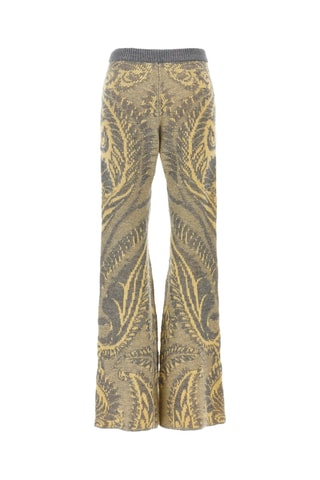 Pantalon en laine - Moutarde et gris