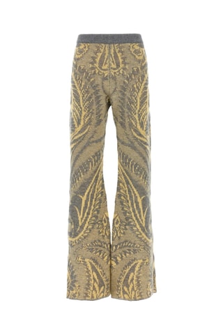 Pantalon en laine - Moutarde et gris