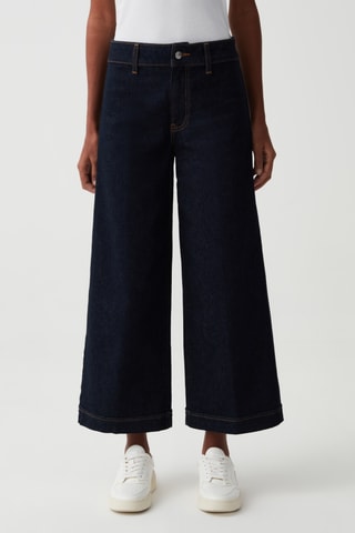 Jean wide legs 7/8 - Bleu