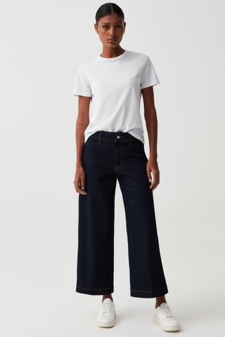 Jean wide legs 7/8 - Bleu